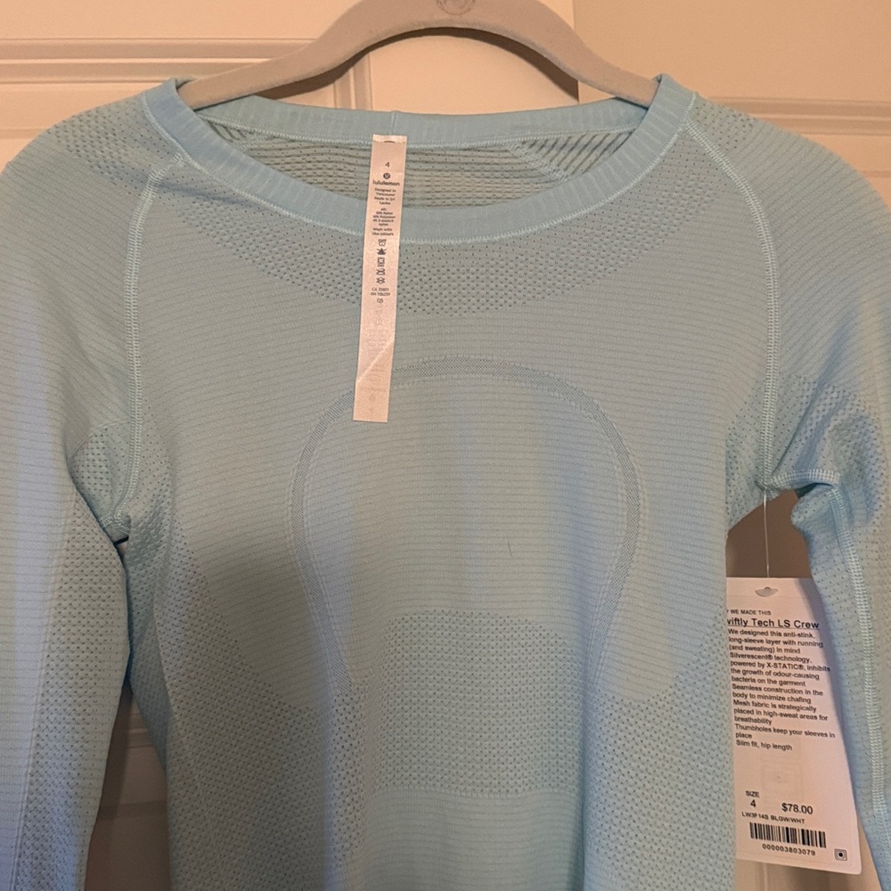 Lululemon swiftly tech me crew Tiffany blue